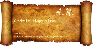 Andris Magdolna névjegykártya